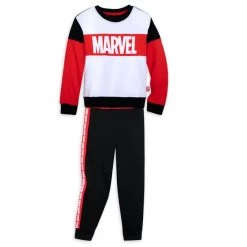 Disney Marvel Logo Sweatshirt And Pants Set For Kids