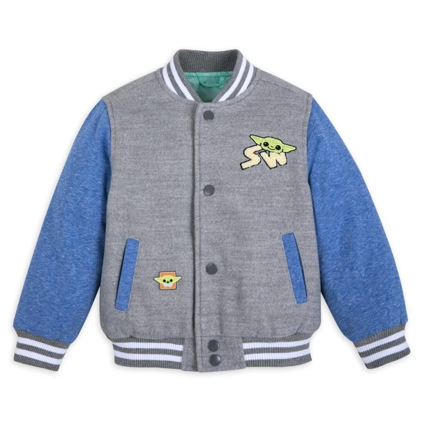 Disney Grogu Letterman Jacket For Kids – Star Wars: The Mandalorian 3 Disney Grogu Letterman Jacket For Kids – Star Wars: The Mandalorian