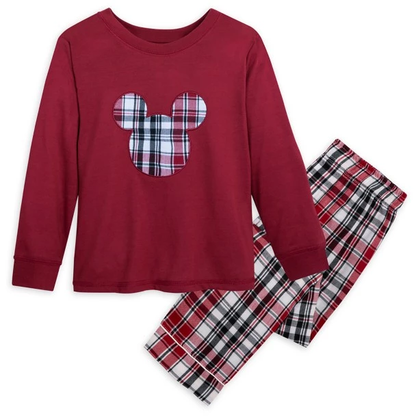 Disney Mickey Mouse Holiday Plaid Sleep Set For Kids 3 Disney Mickey Mouse Holiday Plaid Sleep Set For Kids