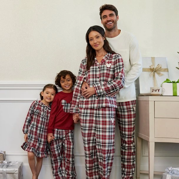 Disney Mickey Mouse Holiday Plaid Sleep Set For Kids 4 Disney Mickey Mouse Holiday Plaid Sleep Set For Kids - Image 2