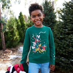 Disney Mickey Mouse And Friends Christmas Long Sleeve T-Shirt For Kids -Outlet men Store unnamed file 1150