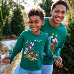 Disney Mickey Mouse And Friends Christmas Long Sleeve T-Shirt For Kids -Outlet men Store unnamed file 1154