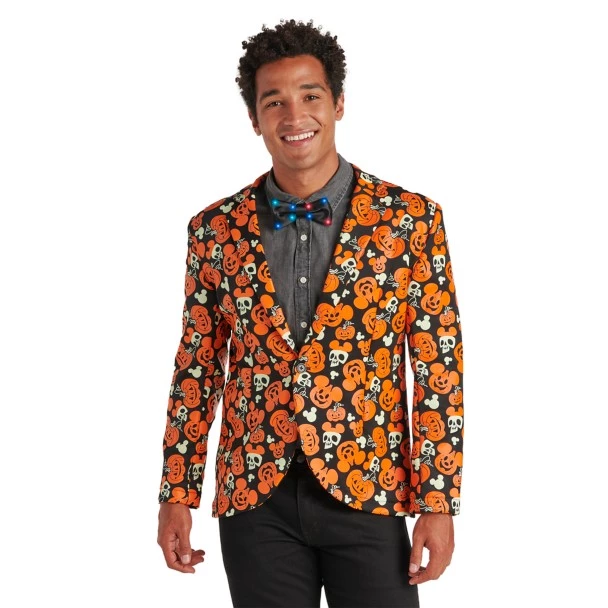 Disney Mickey Mouse Pumpkin Glow-in-the-Dark Half Suit And Light-Up Tie Costume For Adults 4 Disney Mickey Mouse Pumpkin Glow-in-the-Dark Half Suit And Light-Up Tie Costume For Adults - Image 3