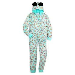 Disney Mickey Mouse Holiday Treats Hooded Coverall For Adults