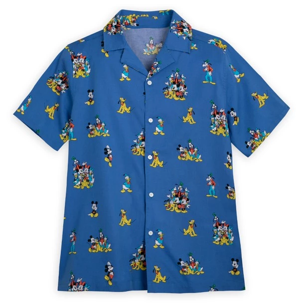 Disney Mickey Mouse And Friends Woven Shirt For Adults 3 Disney Mickey Mouse And Friends Woven Shirt For Adults