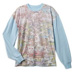 Walt Disney World 50th Anniversary Map Long Sleeve T-Shirt For Adults
