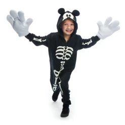 Disney Mickey Mouse Glow-in-the-Dark Skeleton Costume For Kids