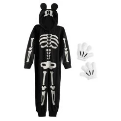 Disney Mickey Mouse Glow-in-the-Dark Skeleton Costume For Kids -Outlet men Store unnamed file 564