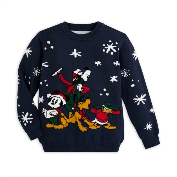 Disney Mickey Mouse And Friends Holiday Sweater For Kids 3 Disney Mickey Mouse And Friends Holiday Sweater For Kids