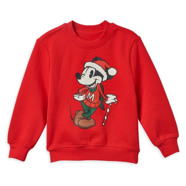 Disney Mickey Mouse Holiday Pullover Sweatshirt For Kids 3 Disney Mickey Mouse Holiday Pullover Sweatshirt For Kids